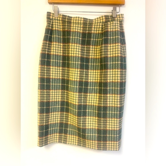 Jaeger London Dresses & Skirts - Jaeger London Wool Skirt Vintage Plaid‎ pencil skirt size 12 from Great Britain